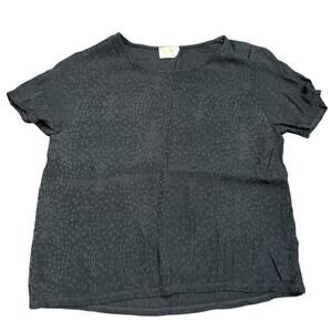Nation Women’s black blouse with black animal print Size XS